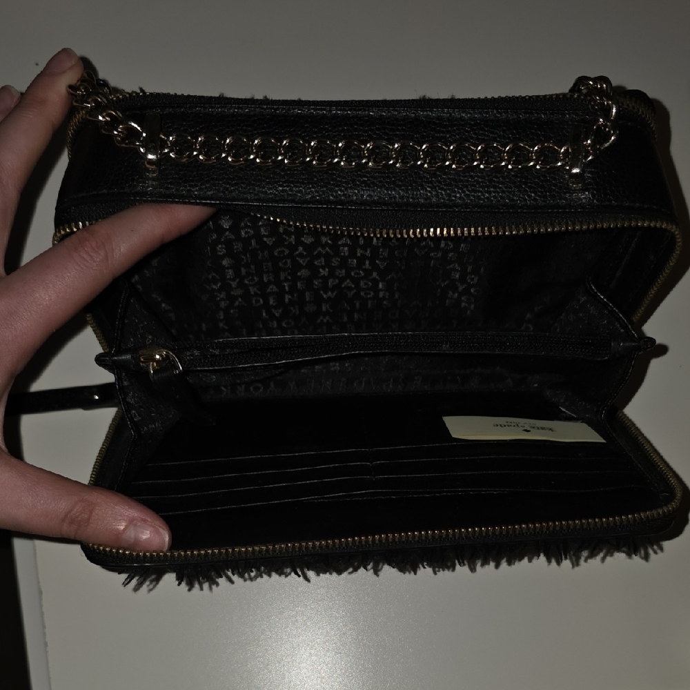 Kate Spade Black Cat Clutch with Chain - Picture 8 of 9
